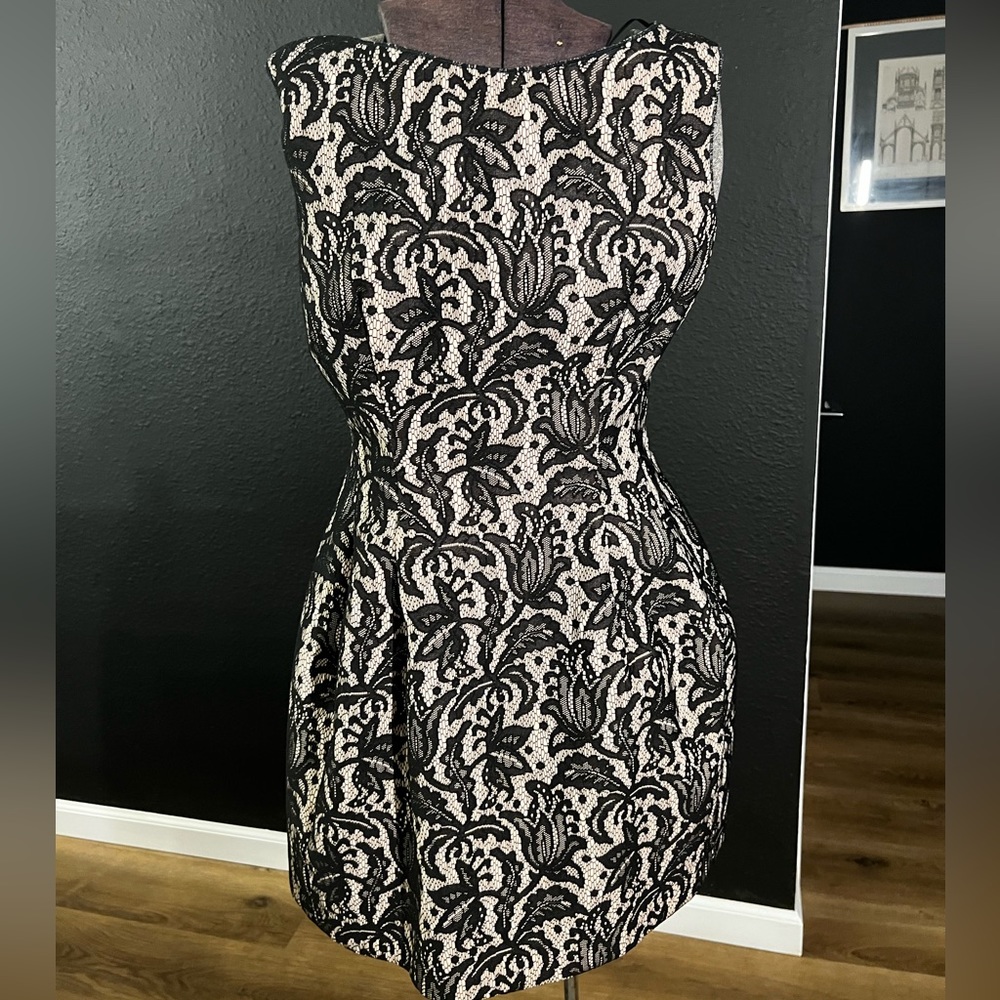 Zara Black Sheath Mini Dress Square Neck Sleeveless